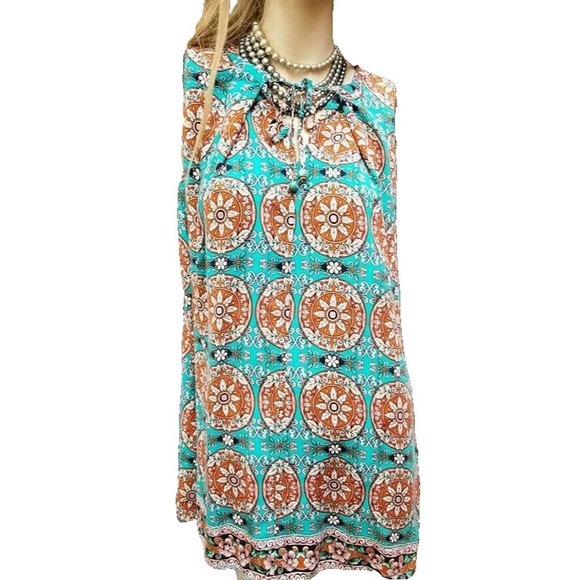 Umgee Sleeveless Oversized Blouse Size M Hippie Boho Flowing Art-To-Wear - Picture 1 of 7